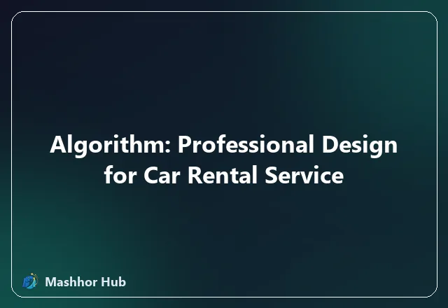 Algorithm: Professional Design for Car Rental Service