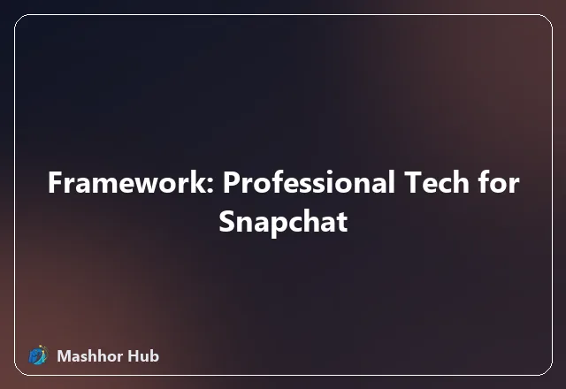Framework: Professional Tech for Snapchat