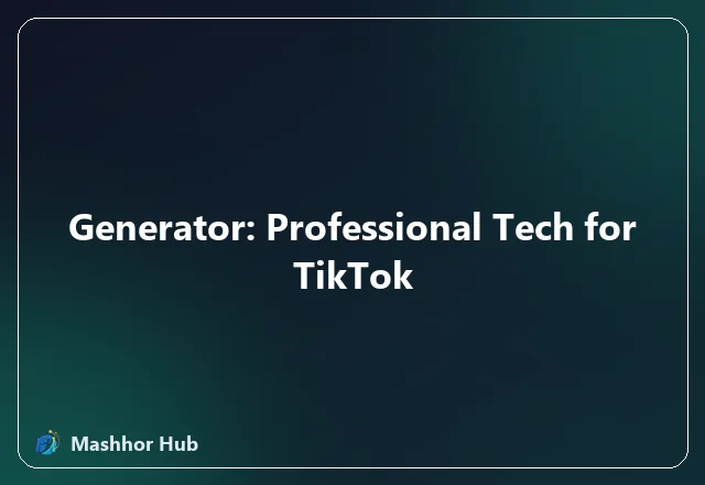 Generator: Professional Tech for TikTok